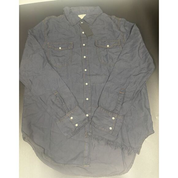 OneTeaspoon‎ NWT Men's Capris Pistol Shirt in Capri Dark Denim Size Small - Picture 1 of 6